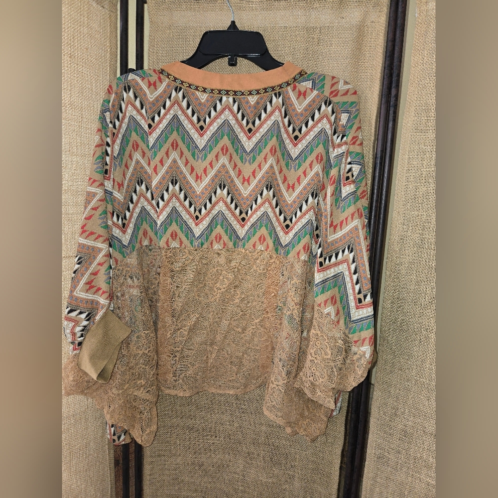Women's Flying Tomato Muticolor Batwing Kimono/Cardigan Size Large - Picture 10 of 10